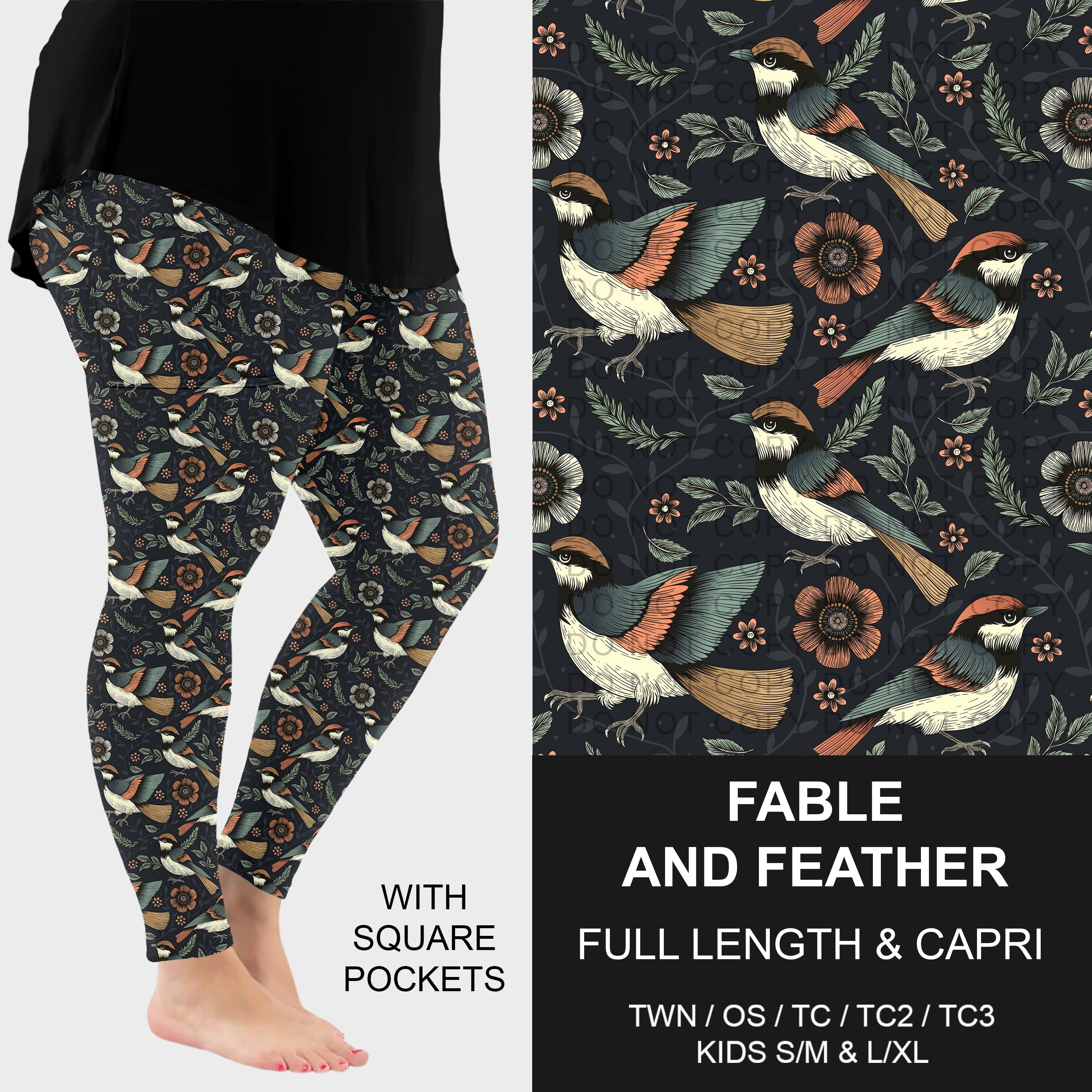 B309 - Preorder Fable and Feather Leggings w/ Pockets (Closes 8/23. ETA: late Oct.)