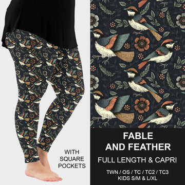 B309 - Preorder Fable and Feather Leggings w/ Pockets (Closes 8/23. ETA: late Oct.)