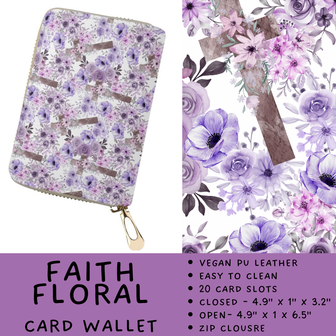 Batch #460 - Zip It Collection - Closes 12/5 - ETA late Jan - Faith Floral Card Wallet