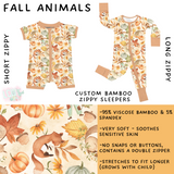 Ready to Ship - Fall Animals Long Zippy Sleeper - 2T