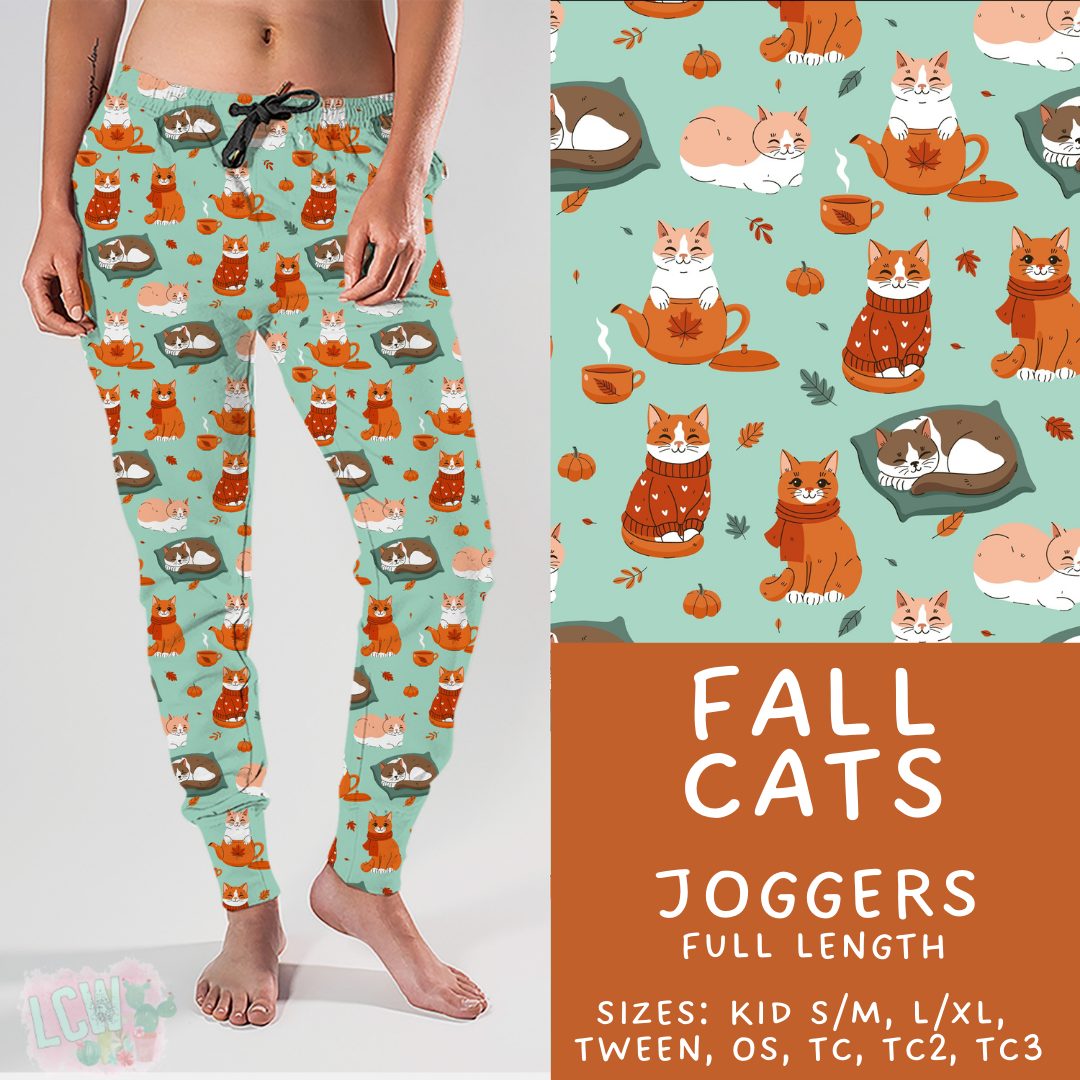 Ready to Ship - Fall Cats Joggers - OS