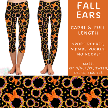 Batch #210 - Magical Fall - Closes 10/4 - ETA mid Nov - Fall Ears Full and Capri Length Leggings