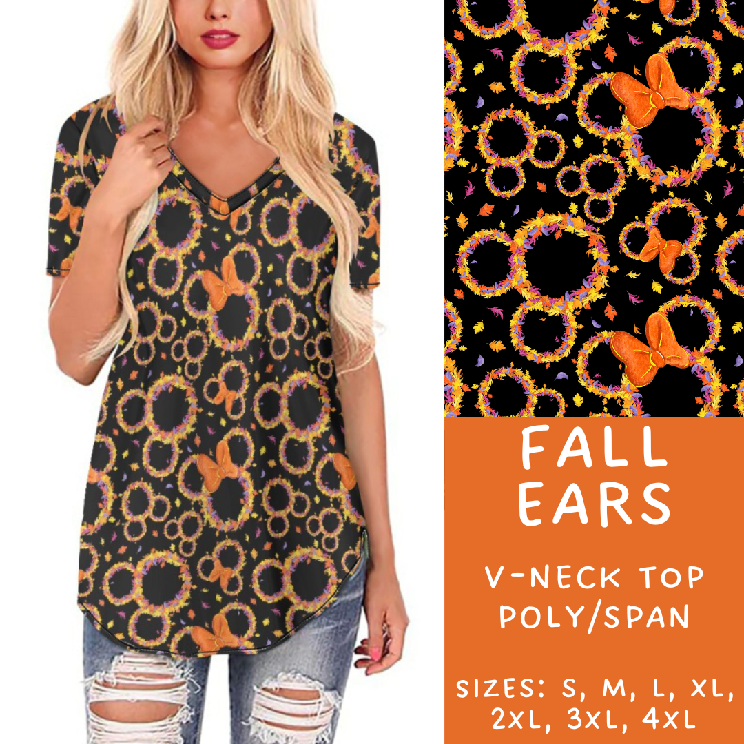 Batch #212 - Magical Fall Sets - Closes 10/8 - ETA mid Nov - Fall Ears V-Neck Tee