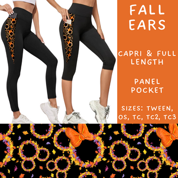 Batch #212 - Magical Fall Sets - Closes 10/8 - ETA mid Nov - Fall Ears Panel Pocket Full and Capri Length Leggings