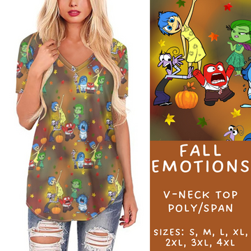 Batch #214 - Character Fall Sets - Closes 10/9 - ETA mid Nov - Fall Emotions V-Neck Tee