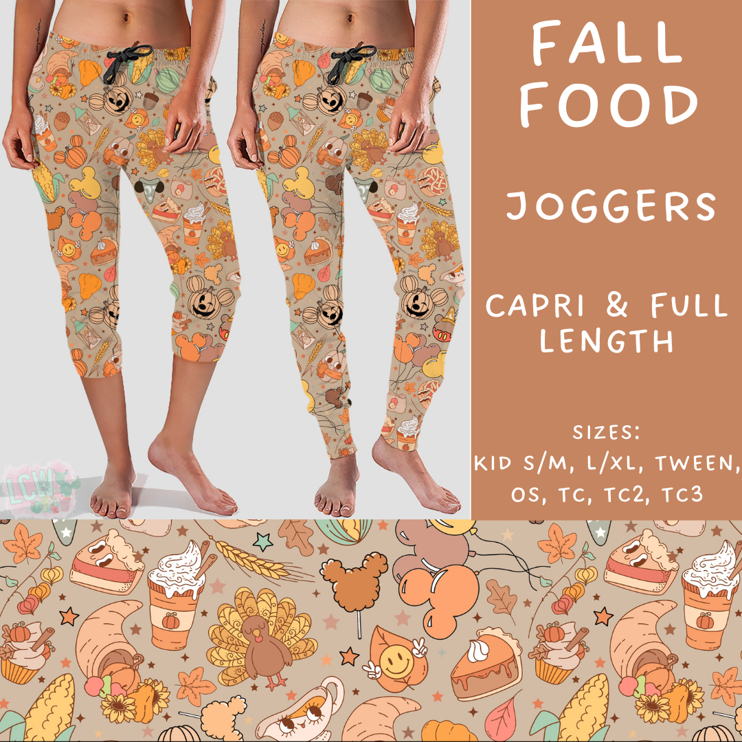 Batch #210 - Magical Fall - Closes 10/4 - ETA mid Nov - Fall Food Full and Capri Length Joggers