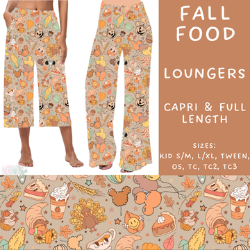 Batch #210 - Magical Fall - Closes 10/4 - ETA mid Nov - Fall Food Capri and Full Length Loungers