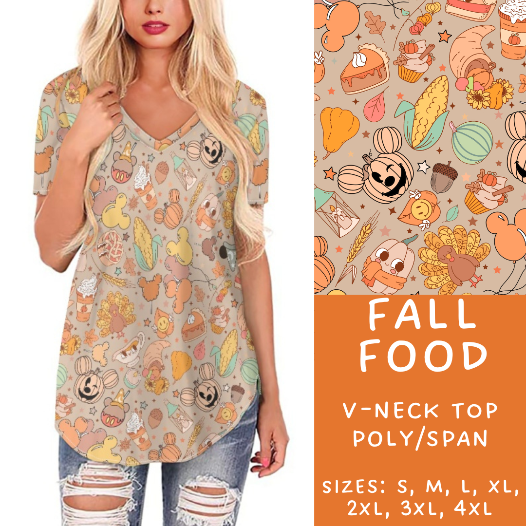 Batch #212 - Magical Fall Sets - Closes 10/8 - ETA mid Nov - Fall Food V-Neck Tee