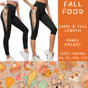 Batch #212 - Magical Fall Sets - Closes 10/8 - ETA mid Nov - Fall Food Panel Pocket Full and Capri Length Leggings