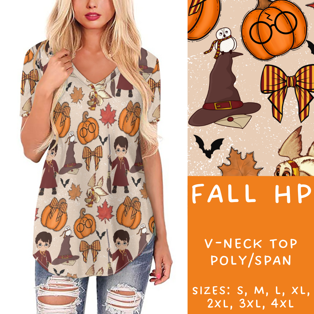 Batch #214 - Character Fall Sets - Closes 10/9 - ETA mid Nov - Fall HP V-Neck Tee