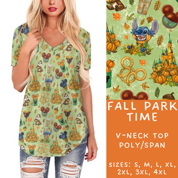 Batch #212 - Magical Fall Sets - Closes 10/8 - ETA mid Nov - Fall Park Time V-Neck Tee