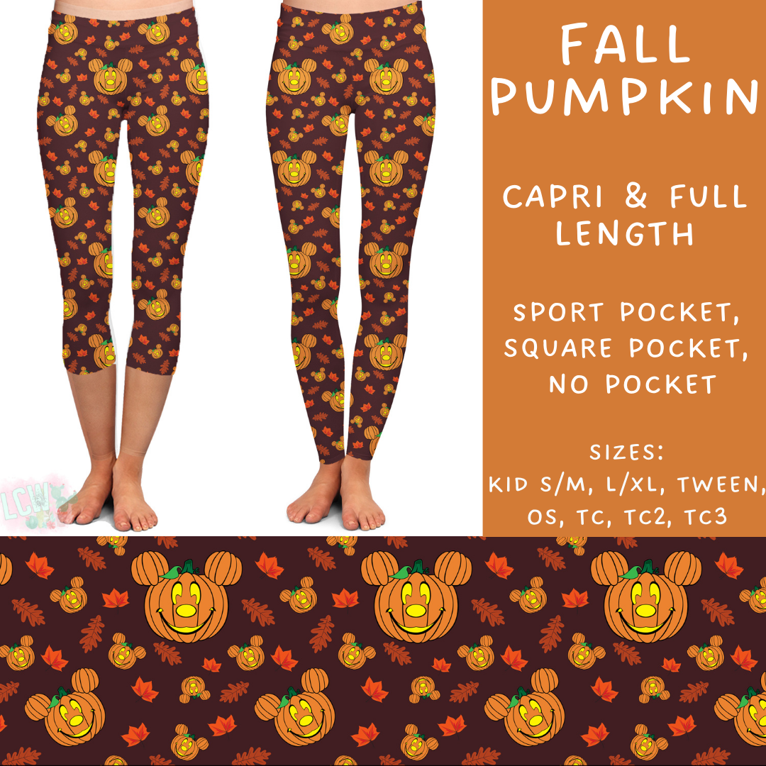 Batch #210 - Magical Fall - Closes 10/4 - ETA mid Nov - Fall Pumpkin Full and Capri Length Leggings