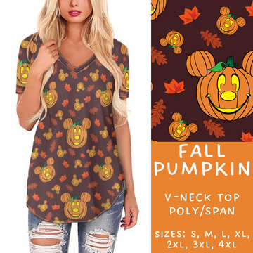 Batch #212 - Magical Fall Sets - Closes 10/8 - ETA mid Nov - Fall Pumpkin V-Neck Tee