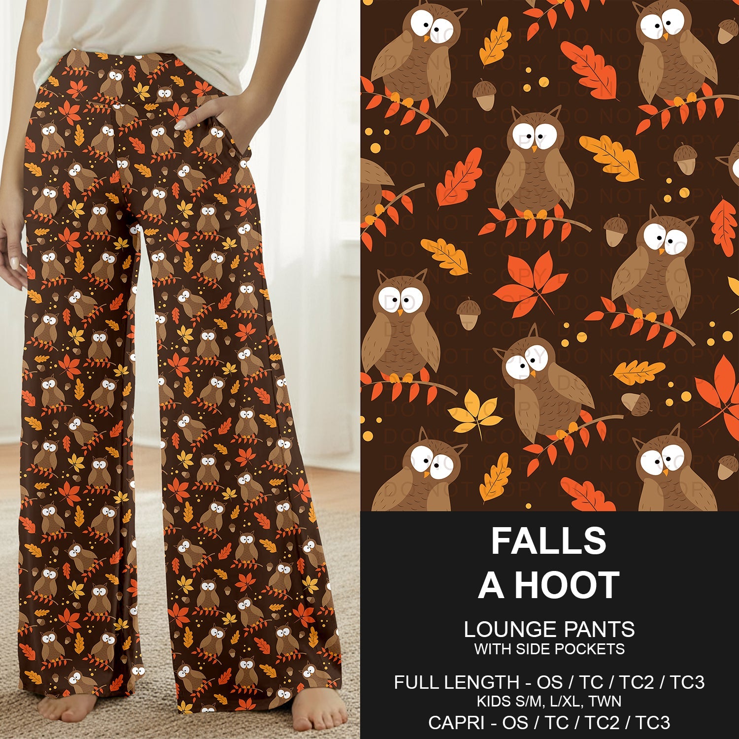 B308 - Preorder Falls a Hoot Lounge Pants (Closes 8/16. ETA: late Oct.)