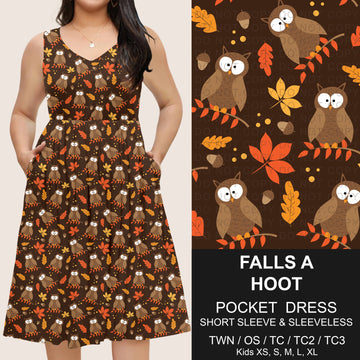 B302 - Preorder Falls a Hoot Pocket Dress (Closes 7/24. ETA: early Oct)