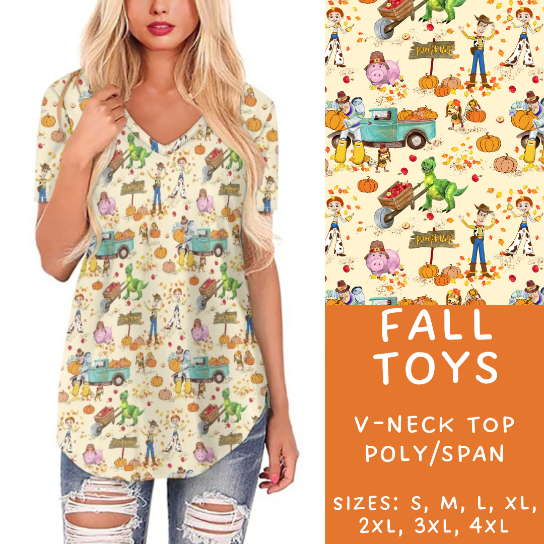 Batch #212 - Magical Fall Sets - Closes 10/8 - ETA mid Nov - Fall Toys V-Neck Tee