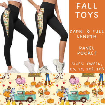 Batch #212 - Magical Fall Sets - Closes 10/8 - ETA mid Nov - Fall Toys Panel Pocket Full and Capri Length Leggings