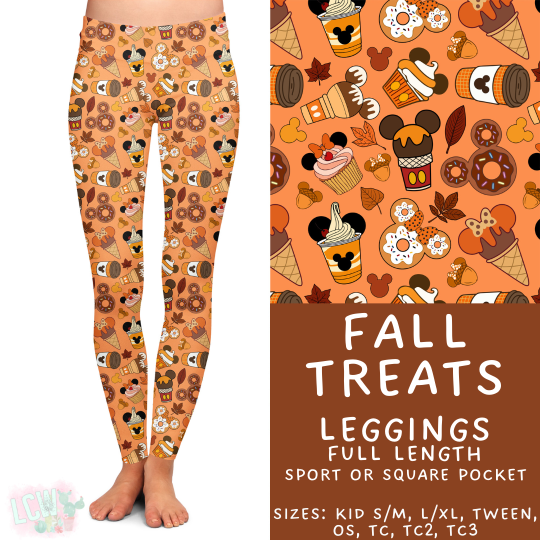 Ready to Ship - Fall Treats Full Length Leggings - Square Pocket OS