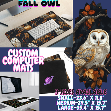 FALL OWL - COMPUTER MAT PREORDER CLOSING 12/6