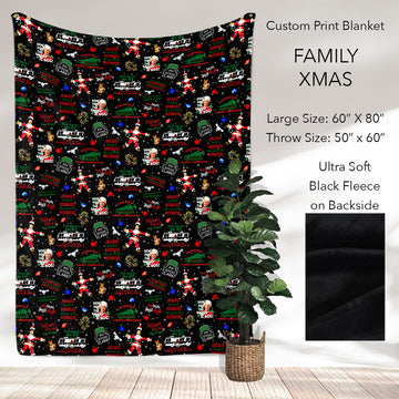 B186 - Pre-Order Family Xmas Fleece Blanket (Closes 10/04. ETA: early Dec)