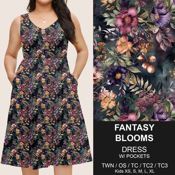 B217 - Preorder Fantasy Blooms Sleeveless Pocket Dress (Closes 3/12. ETA: late May)