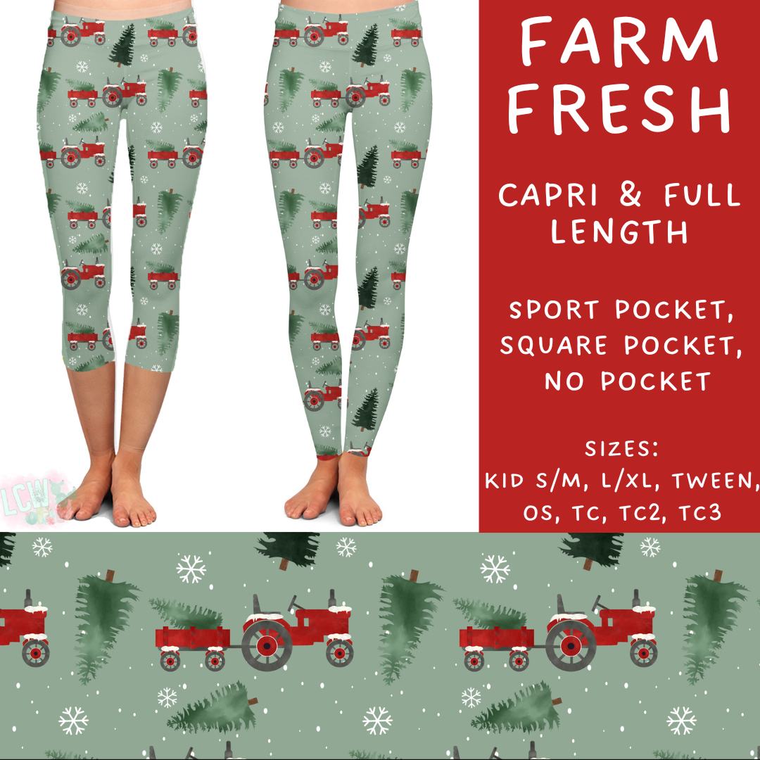 Batch #217 - Christmas Spirit - Closes 10/16 - ETA late Nov - Farm Fresh Full and Capri Length Leggings