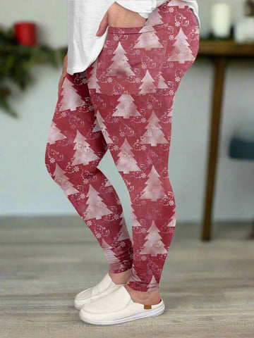 Red Tree Leggings w/ Pockets | ETA 12/5