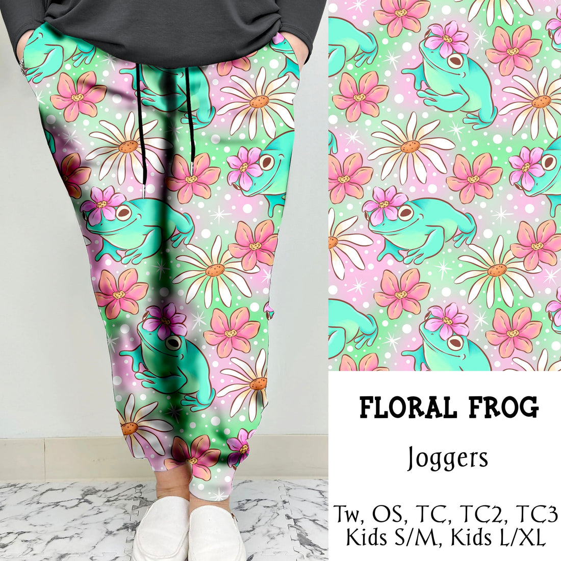 Floral Frog Leggings/Joggers | Run ends 3/8| ETA 42 Days