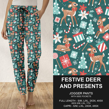 B315 - Preorder Festive Deer and Presents Joggers (Closes 10/04. ETA: early Dec.)