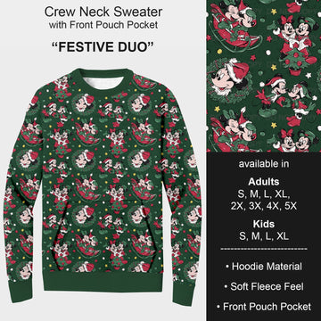 B185 - Preorder Festive Duo Sweater w/ Front Pocket (Closes 10/01. ETA early Dec.)