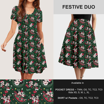 B183 - Preorder Festive Duo Dress/Skirt with Pockets (Closes 10/02. ETA: early Dec)