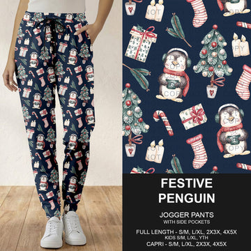 B303 - Preorder Festive Penguin Joggers (Closes 7/26. ETA: early Oct.)