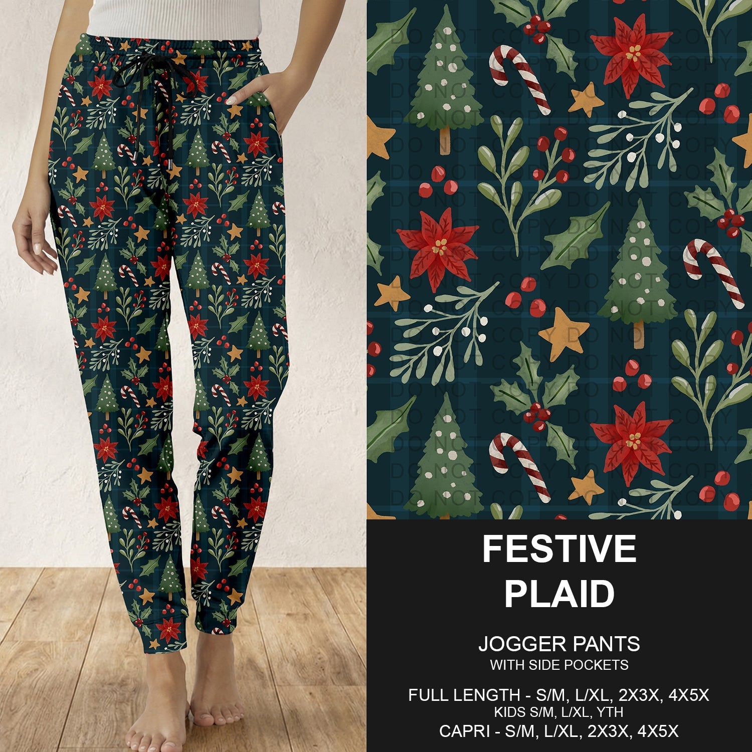 B311 - Preorder Festive Plaid Joggers (Closes 9/06. ETA: mid Nov.)