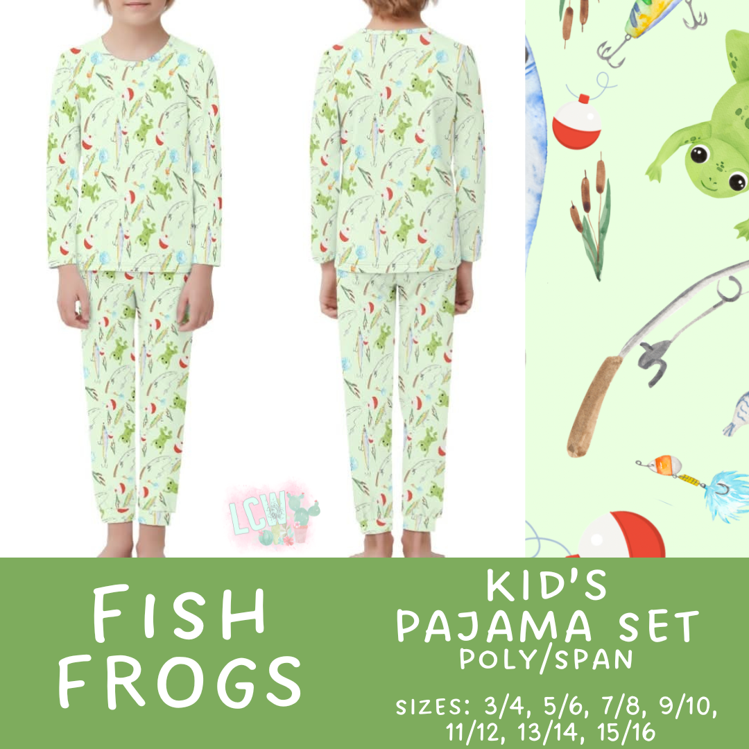 Batch #344 - Family Pajama Party - Closes 5/23 - ETA late July - Fish Frogs Kid's Pajama Sets