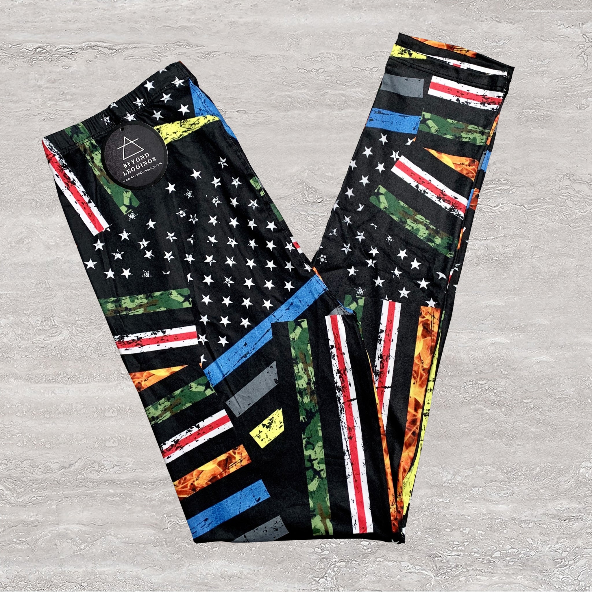 First Responder Thin Line Print Soft Leggings