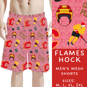 Batch #243 - Hockey - Closes 11/25 - ETA mid Jan - Flames Hock Men's Shorts