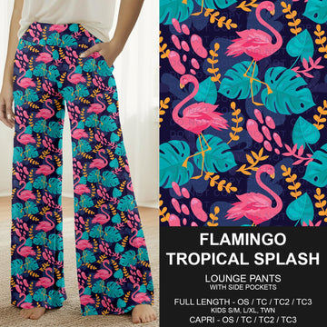 B298 - Preorder Flamingo Tropical Splash Lounge Pants (Closes 7/05. ETA: early Sept.)
