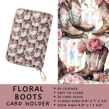 Batch #265 - Card Holders & Foldable Wallets - Closes 1/1 - ETA mid Feb - Floral Boots Card Holder