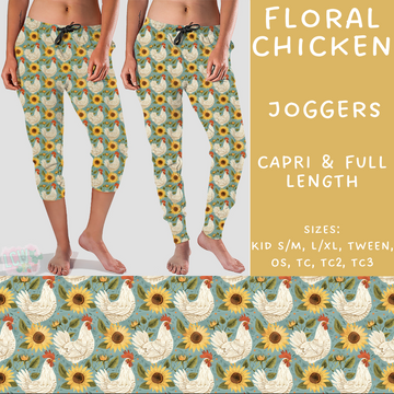 Batch #209 - Fun Run 5 - Closes 10/2 - ETA mid Nov - Floral Chicken Full and Capri Length Joggers