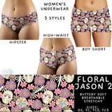 Ready To Ship - Floral Jason 2 Women's Underwear - Boy Short TC2
