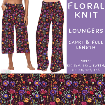 Batch #209 - Fun Run 5 - Closes 10/2 - ETA mid Nov - Floral Knit Capri and Full Length Loungers