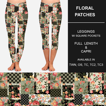 RTS - Floral Patch Leggings w/ Pockets