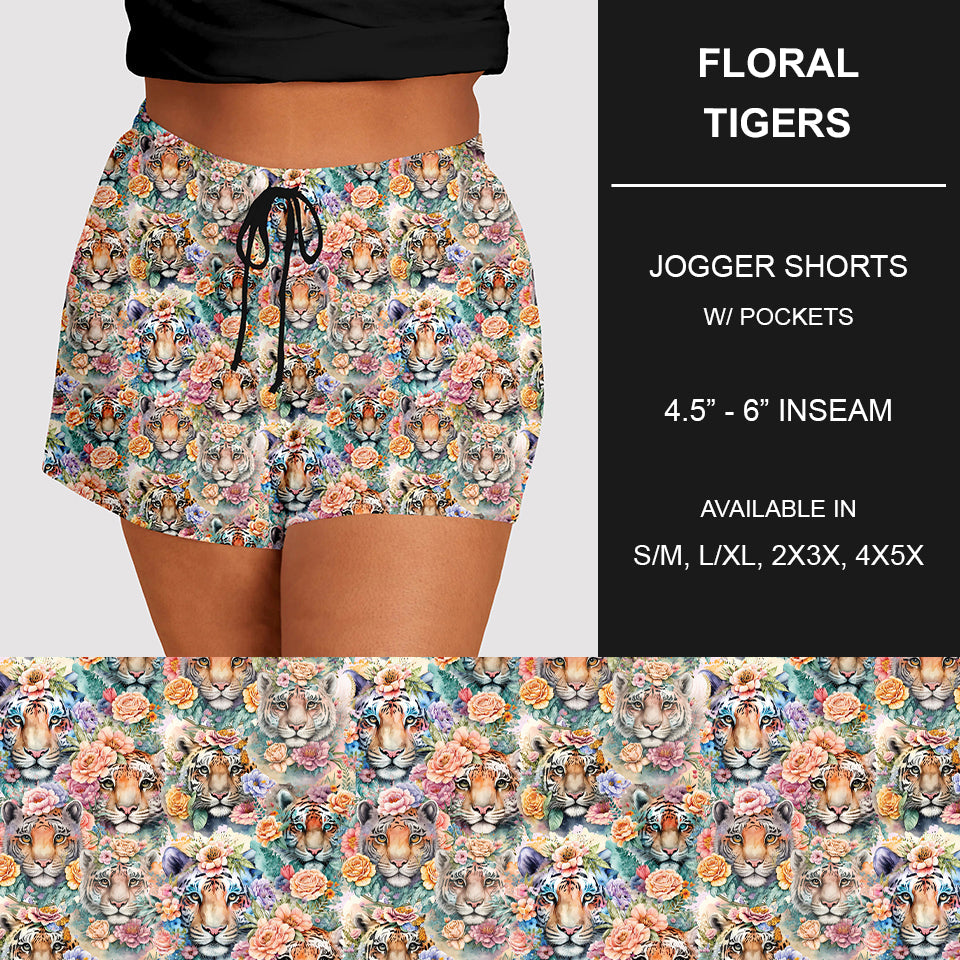 RTS - Floral Tigers Jogger Shorts