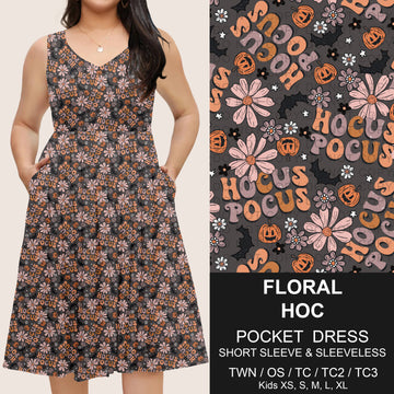 B302 - Preorder Floral Hoc Pocket Dress (Closes 7/24. ETA: early Oct)