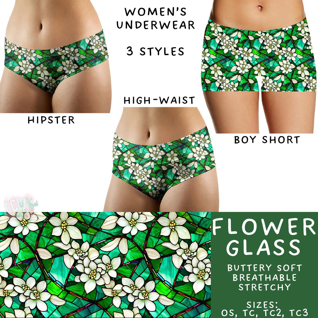 Batch #340 - Comfortable Underwear 4 - Closes 5/16 - ETA early July - Flower Glass Women's Underwear