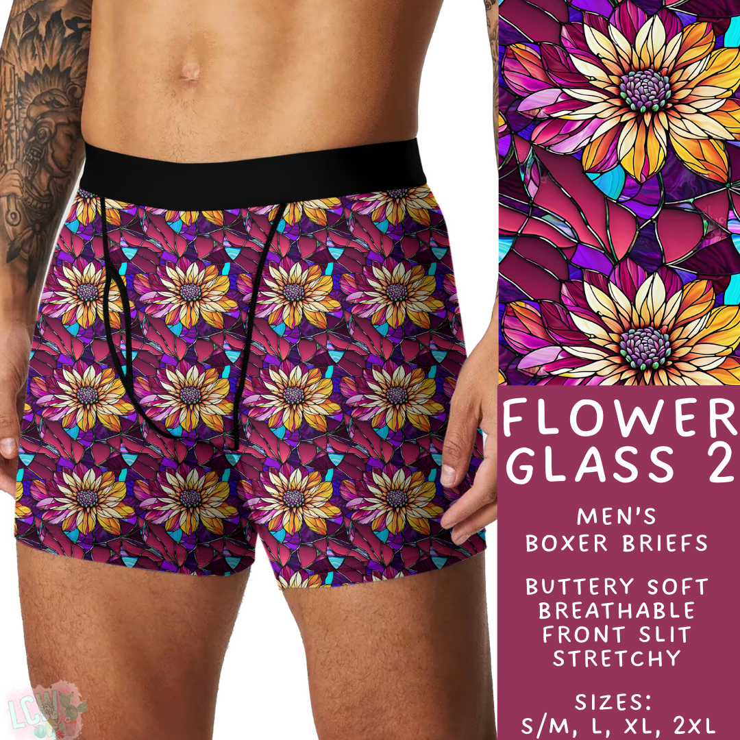 Batch #340 - Comfortable Underwear 4 - Closes 5/16 - ETA early July - Flower Glass 2 Men's Boxer Briefs