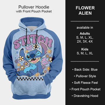 B199 - Preorder Flower Alien Hoodie (Closes 12/11. ETA mid Feb.)