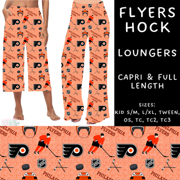 Batch #243 - Hockey - Closes 11/25 - ETA mid Jan - Flyers Hock Capri and Full Length Loungers