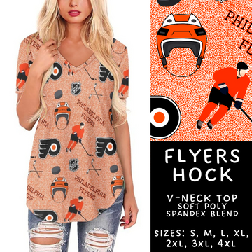 Batch #243 - Hockey - Closes 11/25 - ETA mid Jan - Flyers Hock V-Neck Tee