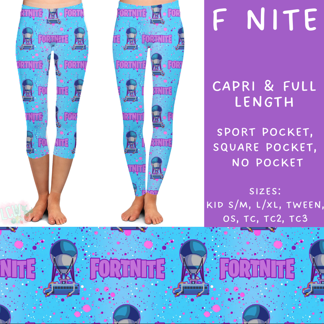 Batch #274 - Fun Run 7 - Closes 1/22 - ETA late March - F Nite Full and Capri Length Leggings